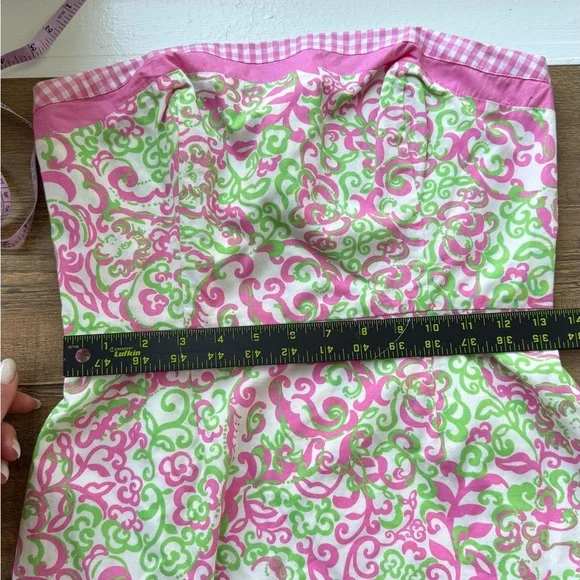 Lilly Pulitzer Sienna Strapless A-line Dress Size 4 Pink Floral Corset Party - Picture 4 of 7